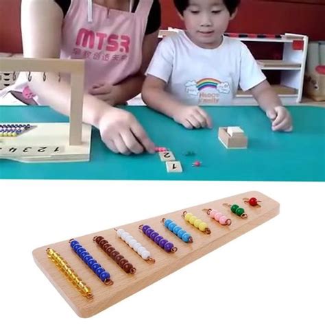 Jouet Perles En Bois Montessori Mat Riel Math Matique Jouet Ducatif