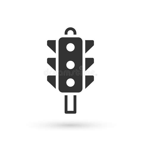 Grey Traffic Light Icon Isolated On White Background Vector Stock