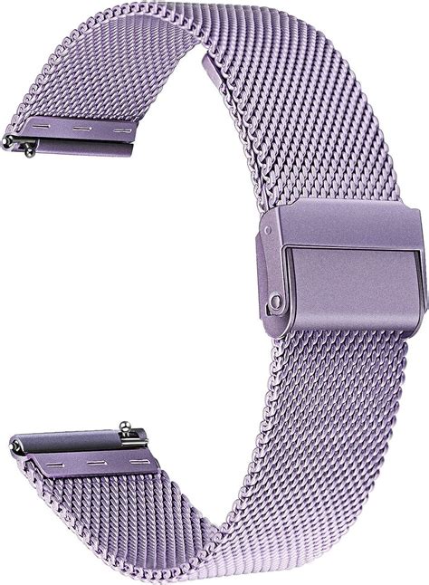 Trumirr Woven Stainless Steel Watch Band For Garmin Venu Sq Orchid Purple