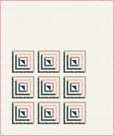 Modern Log Cabin Quilt Free Pattern