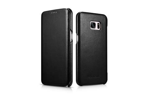 Icarer Luxury Genuine Leather Case For Samsung Galaxy S7 Edge 55inch Real Leather Flip Folio