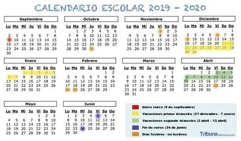 Calendario Oficial Ciclo Escolar 2019 A 2020 Sep Para Imprimir