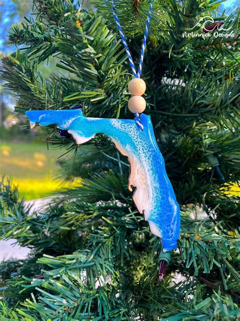 Florida Beach Ornament, Coastal Christmas Ornament, Clearwater Beach ...