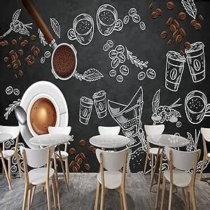 Gdpootree Custom D Photo Coffee Beans Wall Painting Blackboard Mural