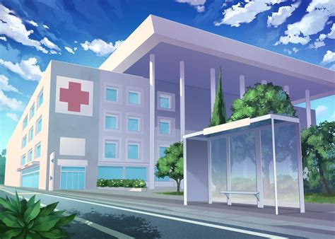 Hospital | Cenário anime, Anime hospital, Fundo de animação