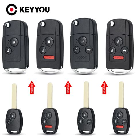 KEYYOU Ge Ndert Flip Folding Car Key Shell Fall F R Honda Accord Civic