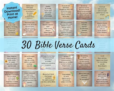 Bible Verse Cards Prayer Cards Scripture Cards Bible - Etsy