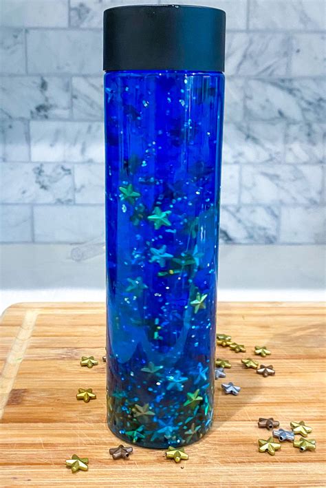 Galaxy Sensory Bottle Using Glitter Kid Activities With Alexa