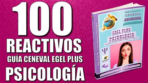 Guía CENEVAL EGEL PLUS PSICOLOGÍA 100 Reactivos Simulador Resuelta y