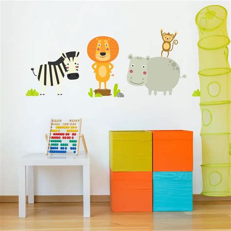 Cute Jungle Animals Wall Stickers | Stickerscape