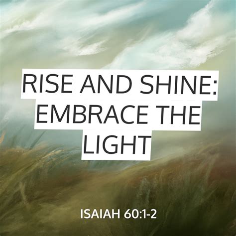 Rise and Shine: Embrace the Light Sermon by SermonCentral, Isaiah 60:1-2 - SermonCentral.com