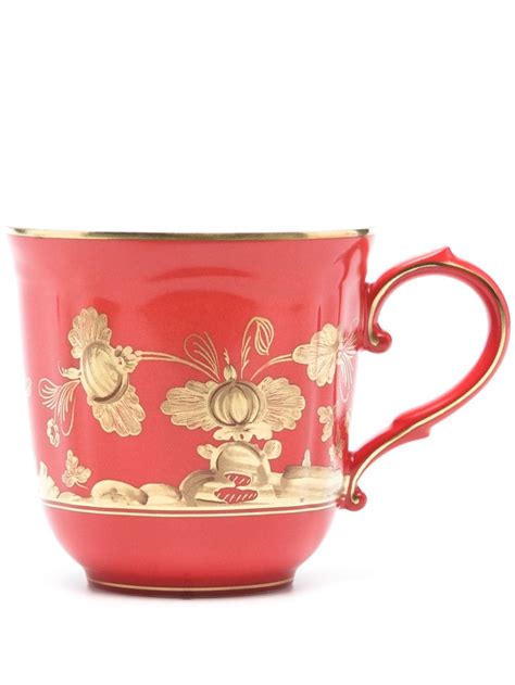 Ginori Taza De Porcelana Con Estampado Floral Rojo Farfetch Mx