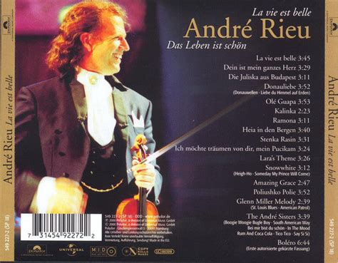 Cd André Rieu ‎ La Vie Est Belle