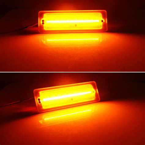 Lr Front Side Marker Light Amber Led Lamps For 1970 1974 Chevy Nova