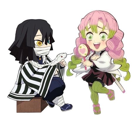 Obanai and Mitsuri | Cute chibi, Anime chibi, Chibi