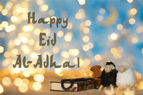 Happy Eid Al Adha Festival Of Sacrifice Background Stock