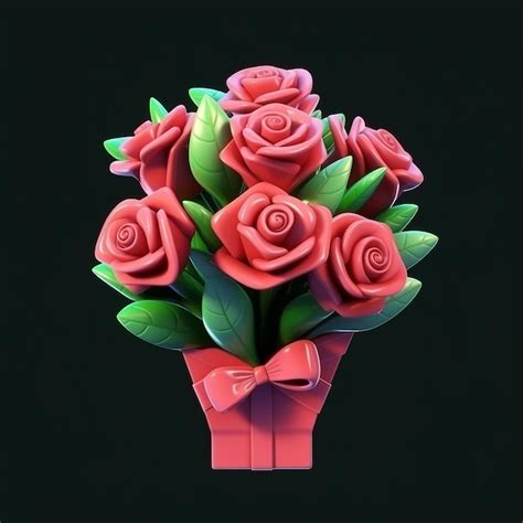 Premium Photo Valentines Day Gift Romantic Red Rose Bouquets For