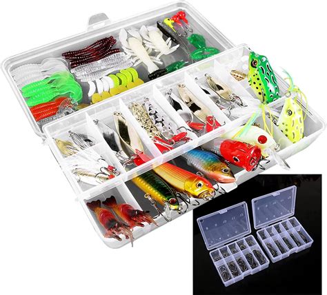 Rofawee 234pcs Fishing Lures Complete Fishing Tackle Set Fishing Lure