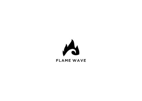 premium vector flame wave logo design vector illustration