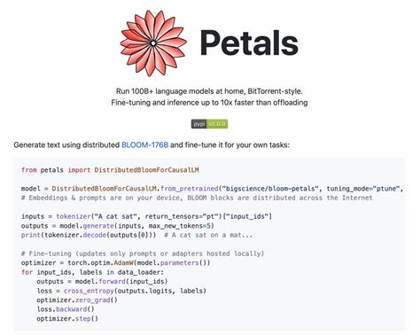 Lior⚡ On Twitter This Is Genius Petals🌸 Lets You Run Huge Language