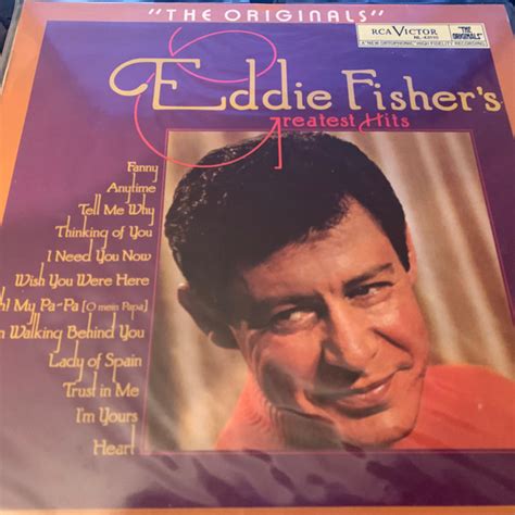 Eddie Fisher Greatest Hits Vinyl Lp Lp Record Compilation