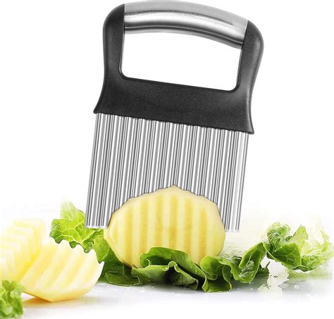 Vicloon Potato Crinkle Cutter Potato Chipper Stainless Steel Wavy