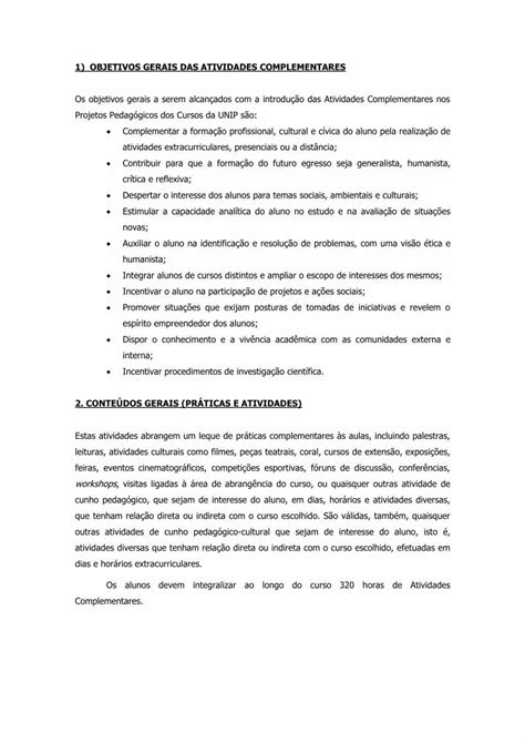 Pdf Objetivos Gerais Das Atividades Complementares Filepalestras