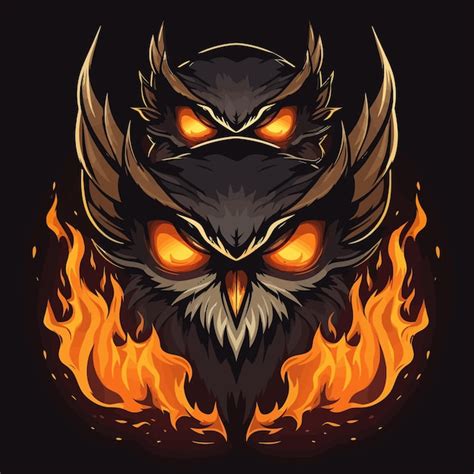 Premium Vector Fire Owl