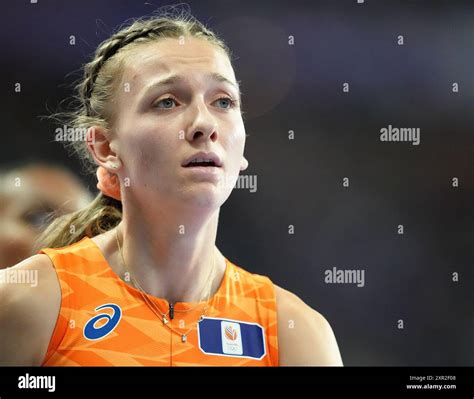 Paris France Th Aug Femke Bol Of The Netherlands Reacts After