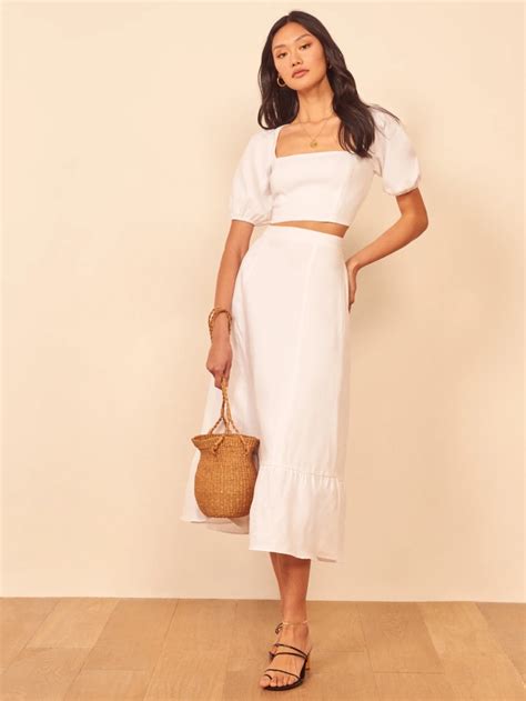 Reformation White Linen Clothing Shop