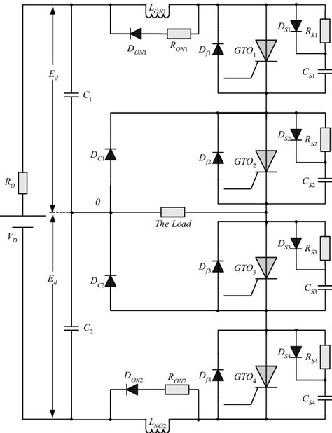 Single Phase Of A Three Level Converter Common Snubber Circuit