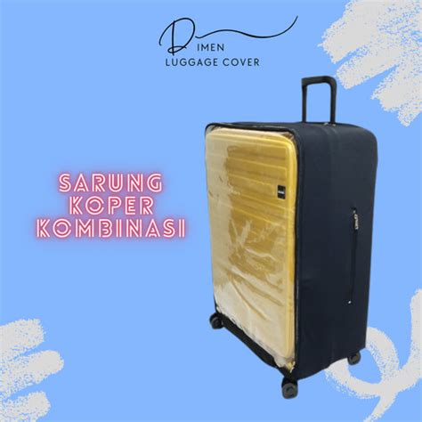 Jual Luggage Cover Sarung Koper Mika Transparan Bening Universal Tahan