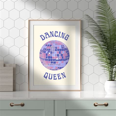 DANCING QUEEN POSTER Dancing Queen Retro Print Dance Print - Etsy