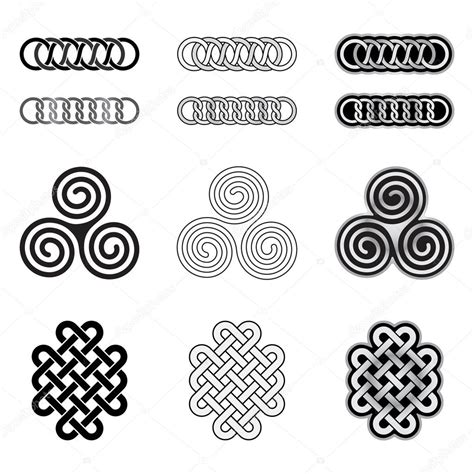 Celtic Knot Designs - Celtic Knot Round Designs Set Of 4 Rubber Stamps 352 Etsy