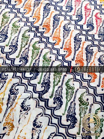 Jual Grosir Kain Batik Seragam Coletan Biru Parang Barong Modern