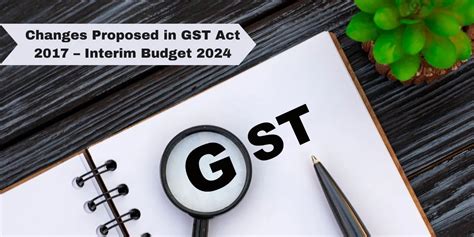 Changes Proposed In GST Act 2017 Interim Budget 2024