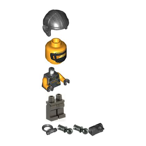 Lego Aim Agent With Backpack And Pins With Tow Ball Minifigure Brick