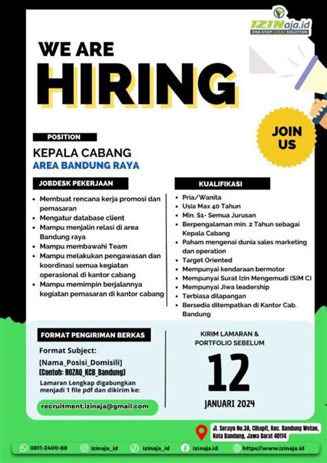 Loker Terbaru Di PT Business Legal Solution IZINaja Id 2024