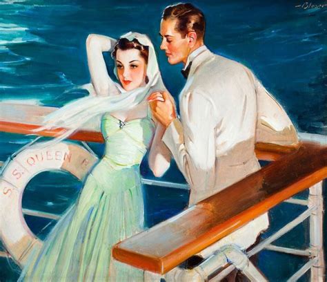 Solve Shipboard Romance Windy Day On Deck August Bleser American