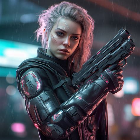 Cyberpunk Female Portrait By Artificialhub On Deviantart