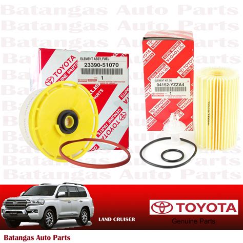 GENUINE TOYOTA OIL FILTER 04152-YZZA4 AND FUEL FILTER 23390-51070 for ...