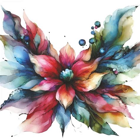 Premium Vector A Kaleidoscope Of Watercolor Blooms