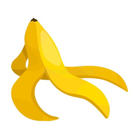 Banana Peel Vector Icon.Cartoon Vector Icon Isolated On White ...