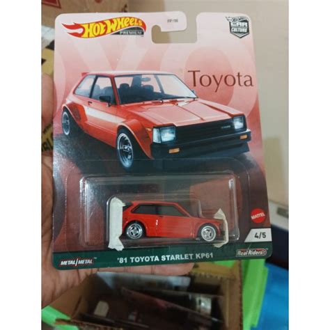 Jual Hot Wheels Premium 81 Toyota Starlet KP61 Merah Shopee Indonesia