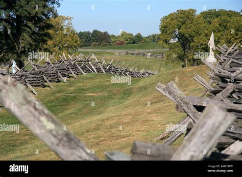 Looking North West Along The Sunken Road Bloody Lane In The Antietam