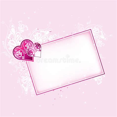 Lovely Pink Heart With Grey Ribbon Stock Vector Illustration Of