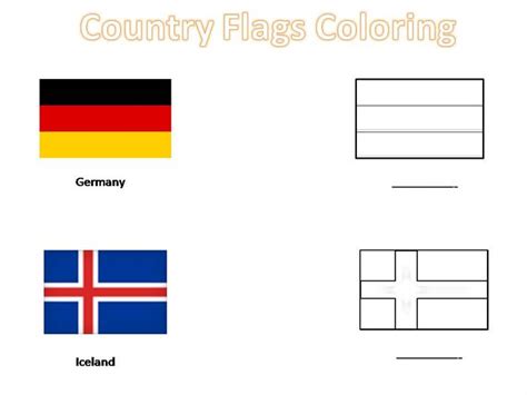 Country Flags Coloring Pages For Kids