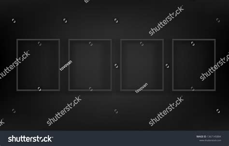 black wall black frames vector illustration stock vector royalty