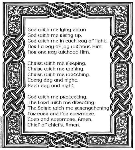 Celtic Prayer Colouring Page – Qwerty Gertie