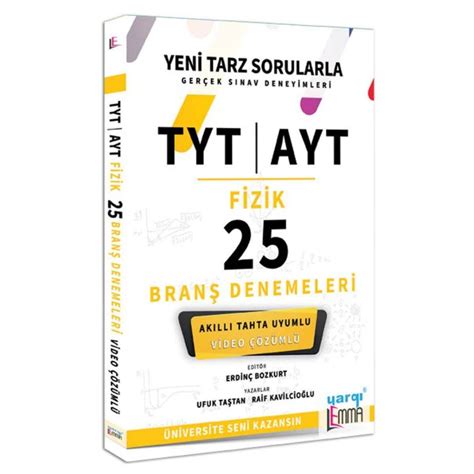 TYT AYT Fizik Video Çözümlü 25 Branş Denemeleri Yargı Lemma Yayınları